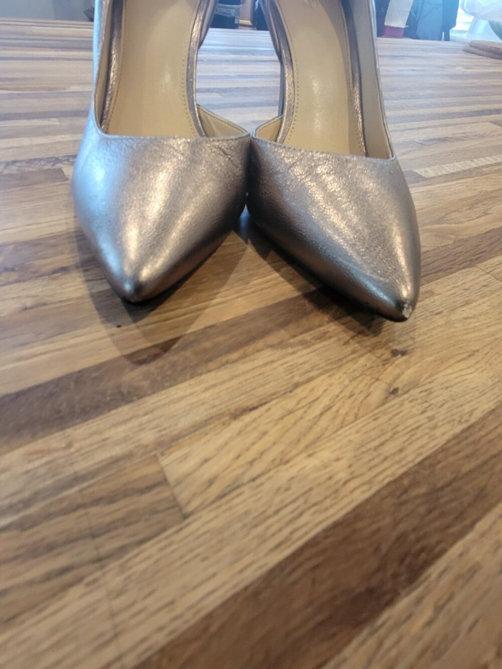 Michael Kors Metallic Leather High Heel Pointed Toe Pumps - Picture 3 of 15